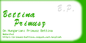 bettina primusz business card